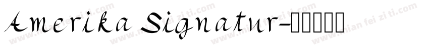 Amerika Signatur字体转换